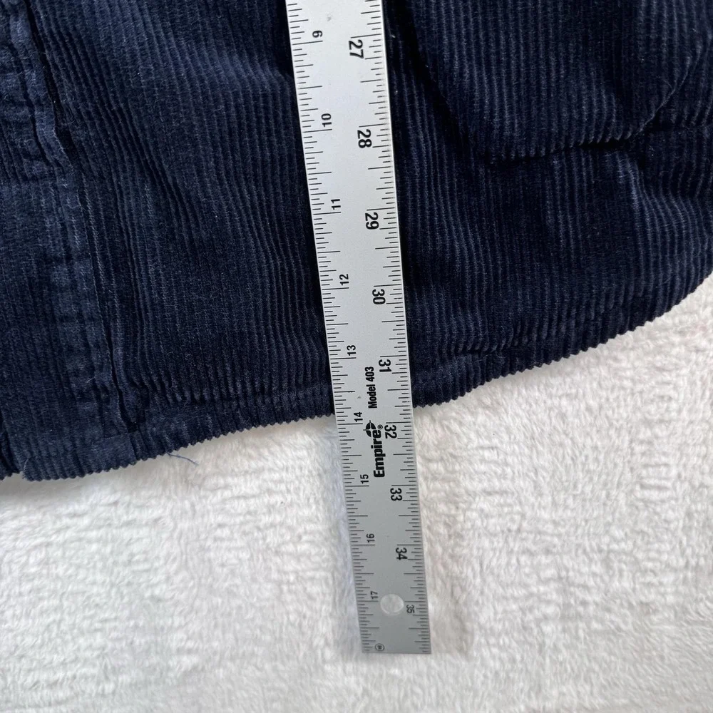 Carhartt Jacket Mens XL Blue Corduroy Button Front Workwear Shacket Long Sleeve
